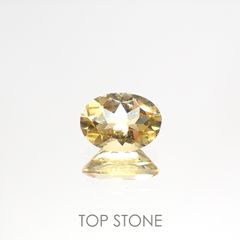 イエローベリル(宝石名イエロー・ベリル)ブラジル産 0.73ct 識別済[220515858]7.1x5.1mm前後