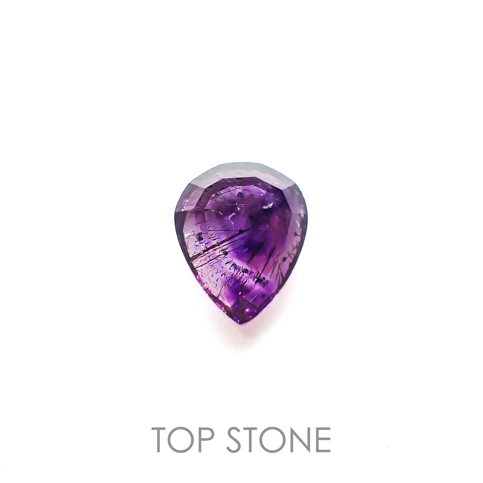 ◇カスタムカット◇アメジストエレスチャル ナイジェリア・カラバル産 3.08ct[221219690]10.5x8.5mm前後