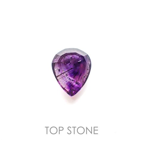 ◇カスタムカット◇アメジストエレスチャル ナイジェリア・カラバル産 3.08ct[221219690]10.5x8.5mm前後