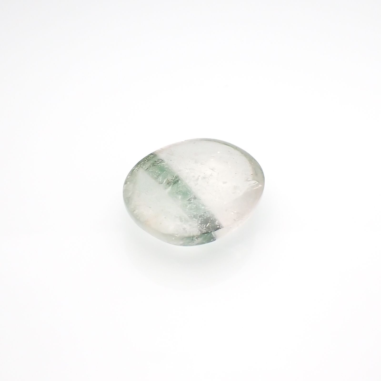 グリーントルマリンインクォーツ ブラジル・ミナスジェライス州産 17.53ct[221018305]19.3x16.9mm前後