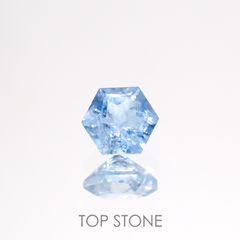 ◇ヘキサゴンカット◇サンタマリアアクアマリン(宝石名アクアマリン)ブラジル産 0.40ct 識別済[220114672]4.4x4.4mm前後