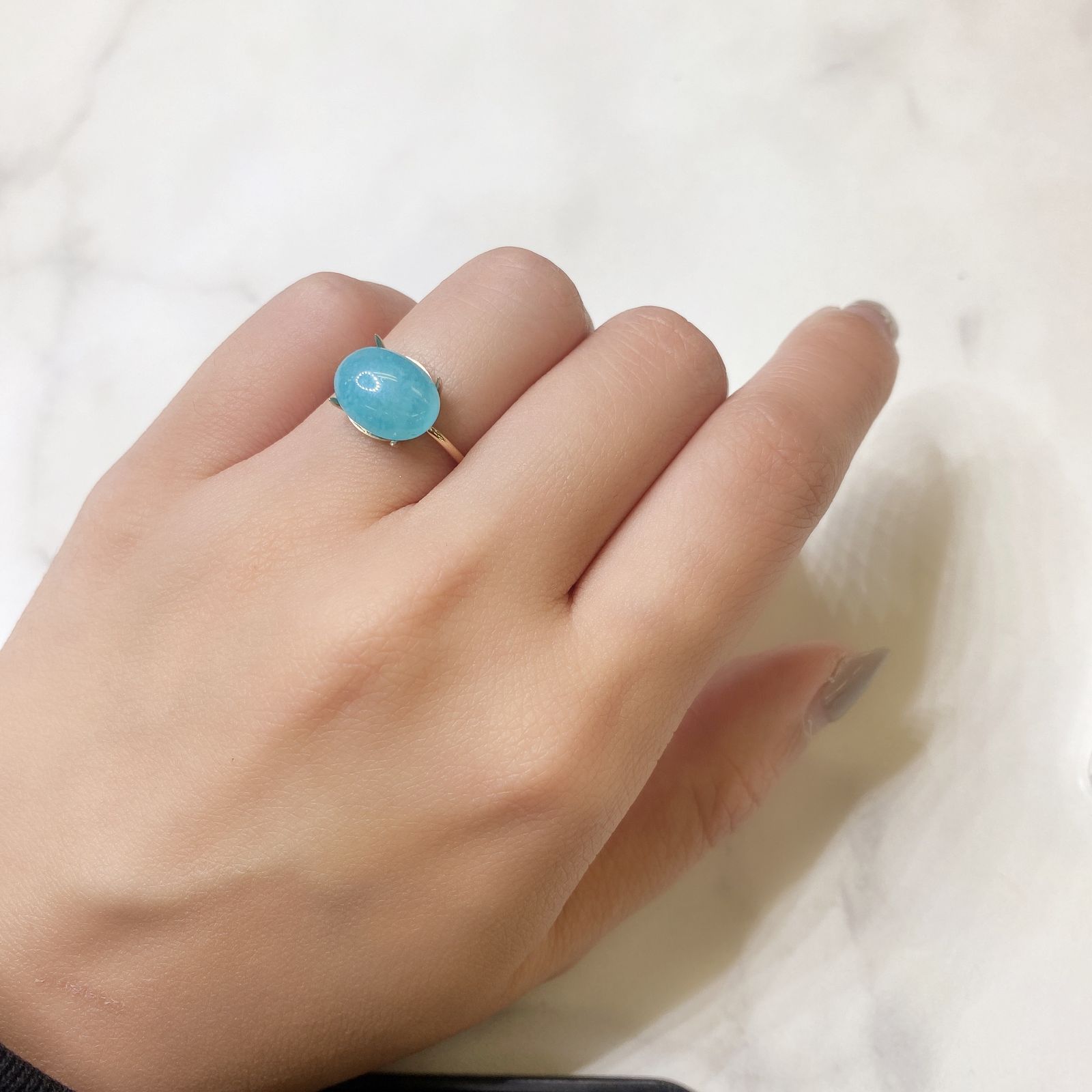 ヘミモルファイト(宝石名ヘミモルファイト) コンゴ産 5.18ct 識別済[211013280]11.9×8.8mm前後