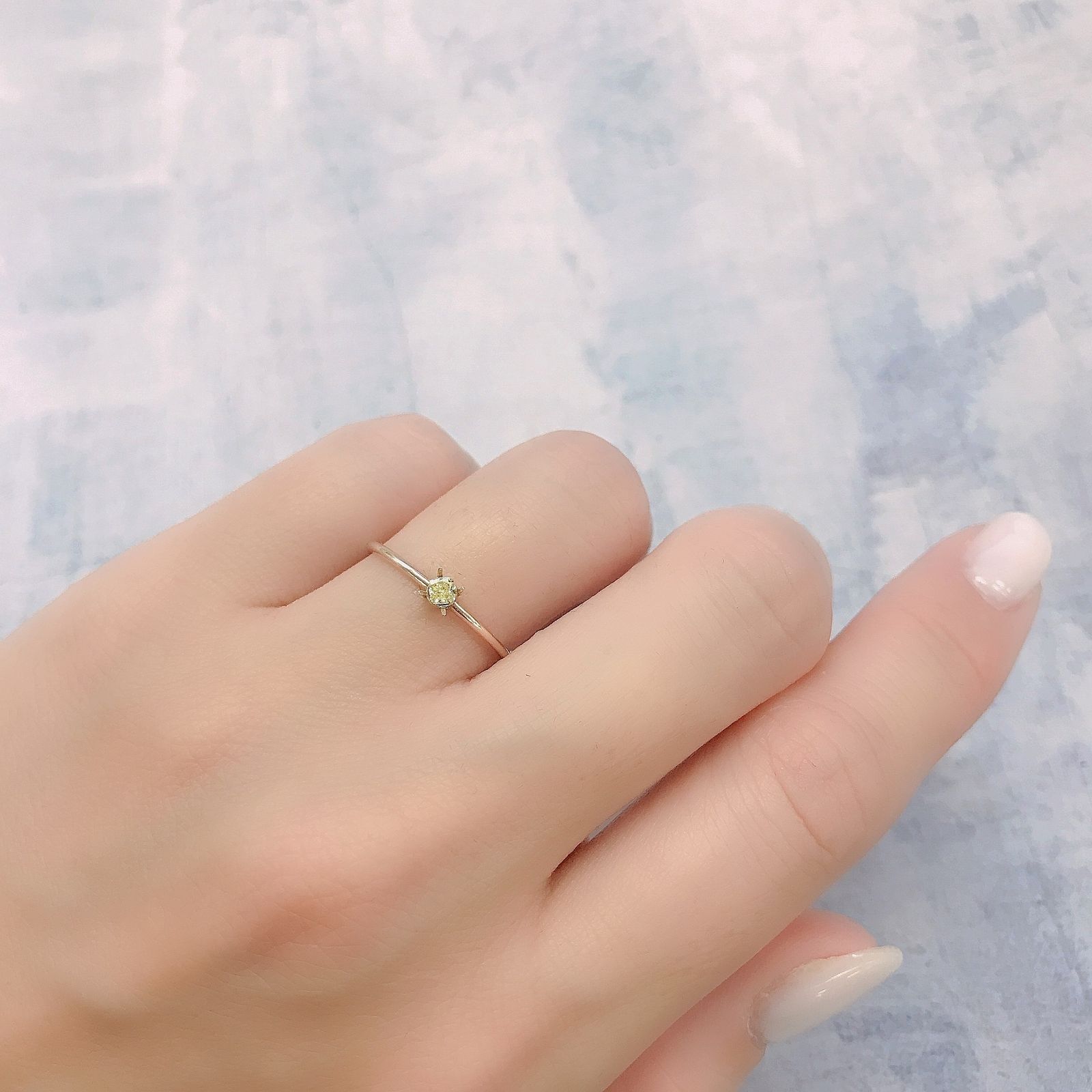 イエローダイヤモンド SI-VS(宝石名ダイアモンド) 0.068ct 識別済[220616396]2.3x2.4mm前後