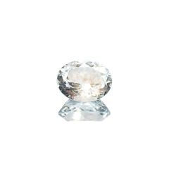 アベンチュリンアクアマリン(宝石名シーン・アクアマリン) ナイジェリア産 ソ付(彩珠) 3.995ct / 11.6x9.2mm前後 [210712968]