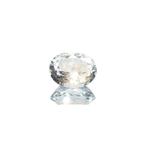 アベンチュリンアクアマリン(宝石名シーン・アクアマリン) ナイジェリア産 ソ付(彩珠) 3.995ct / 11.6x9.2mm前後 [210712968]