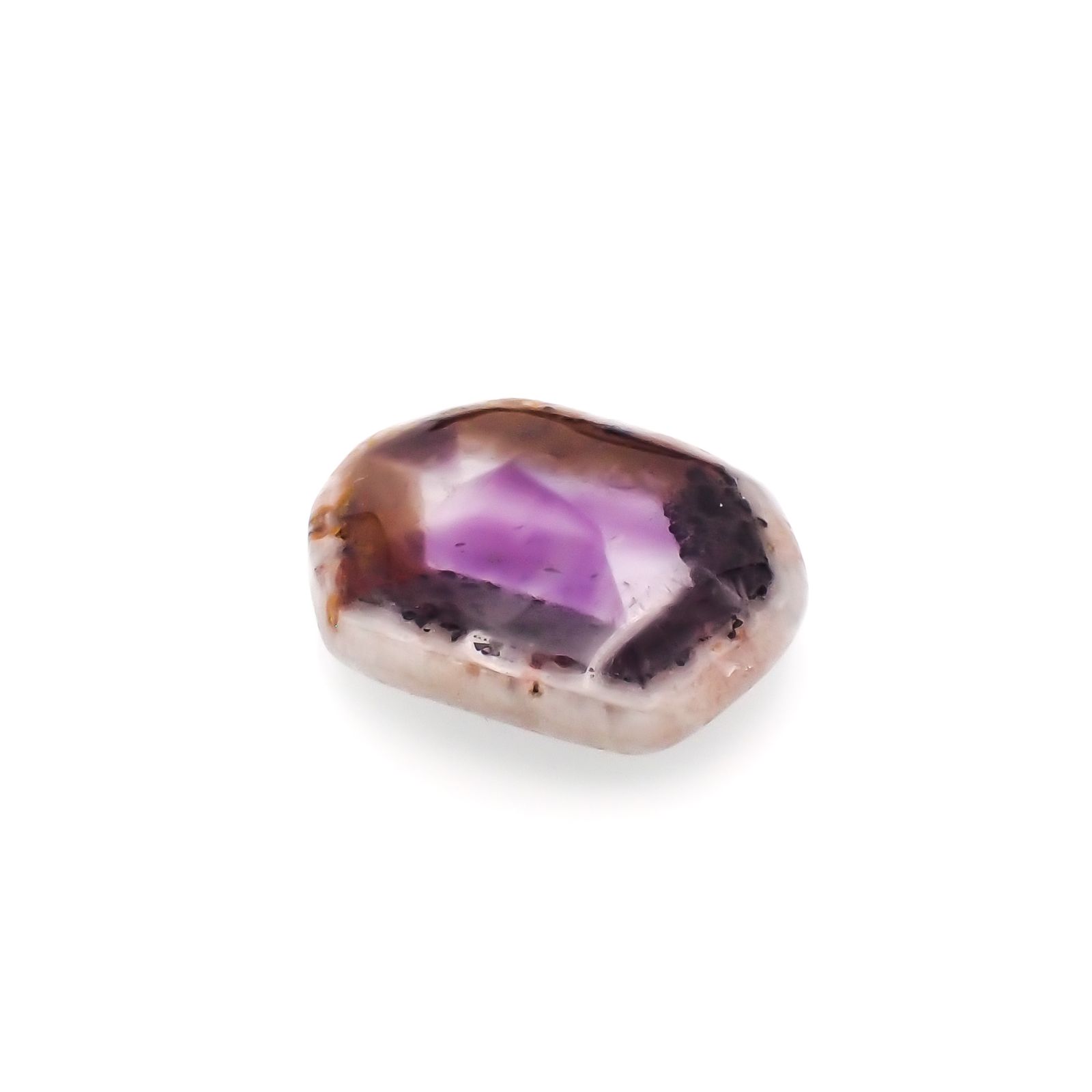 ◇フリーフォーム◇トラピッチェアメジスト 母岩付き ブラジル産 13.47ct[230722781]19.8x16.5mm前後