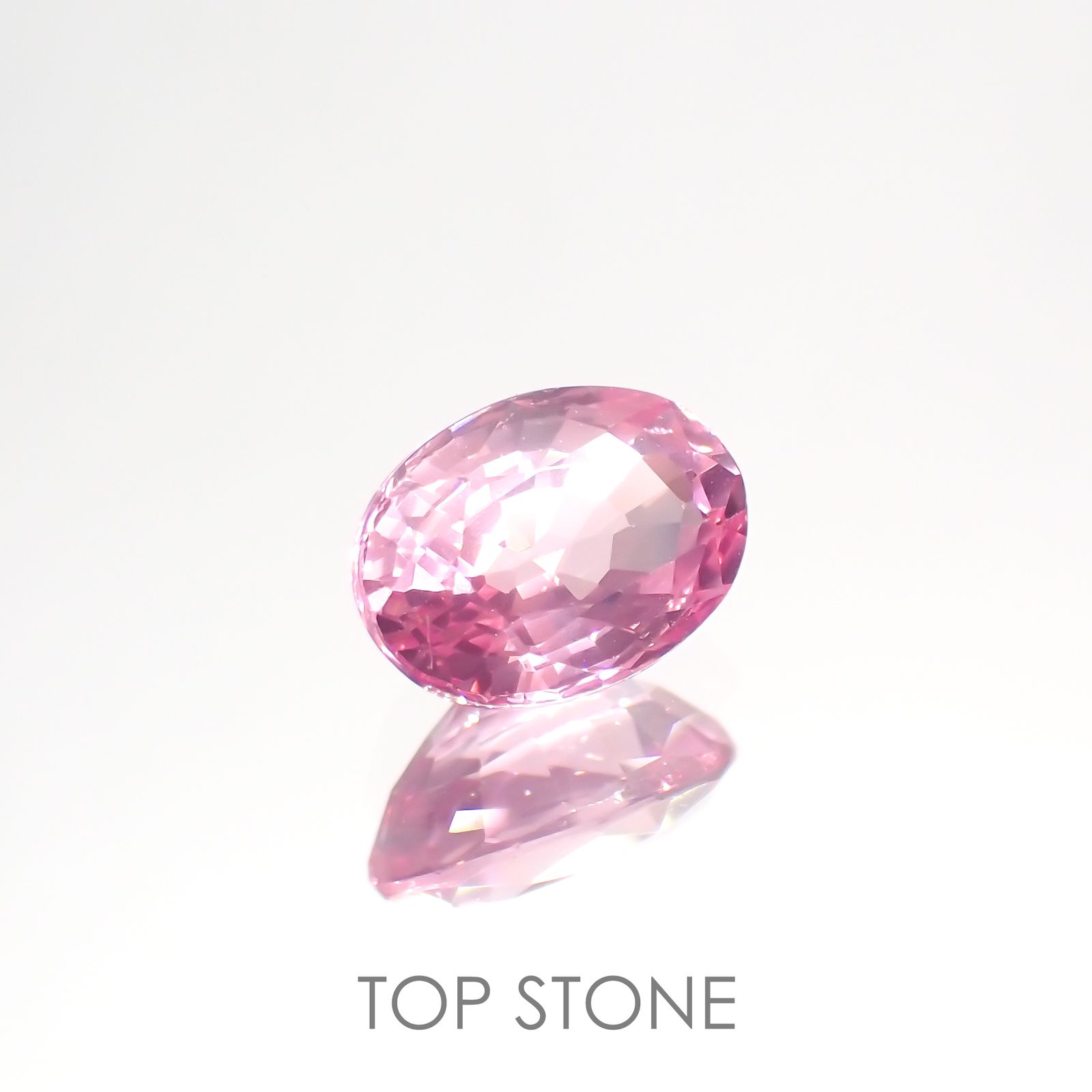 ピンクスピネル(宝石名ピンク・スピネル) タンザニア産 1.077ct ソ付(彩珠)[20106542]7×5mm前後