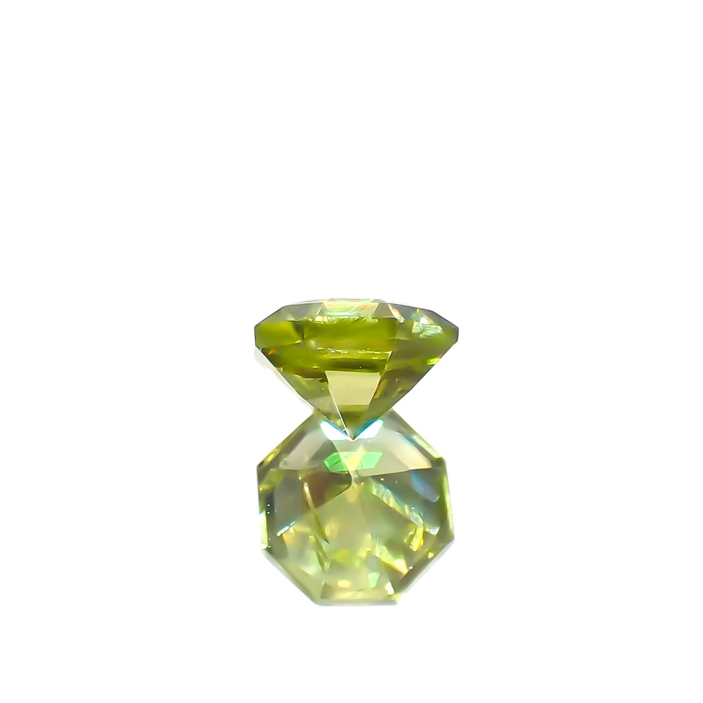◇オクタゴンカット◇スフェーン(宝石名スフェーン)マダガスカル産 0.65ct 識別済[231224751]5.1x5.1mm前後