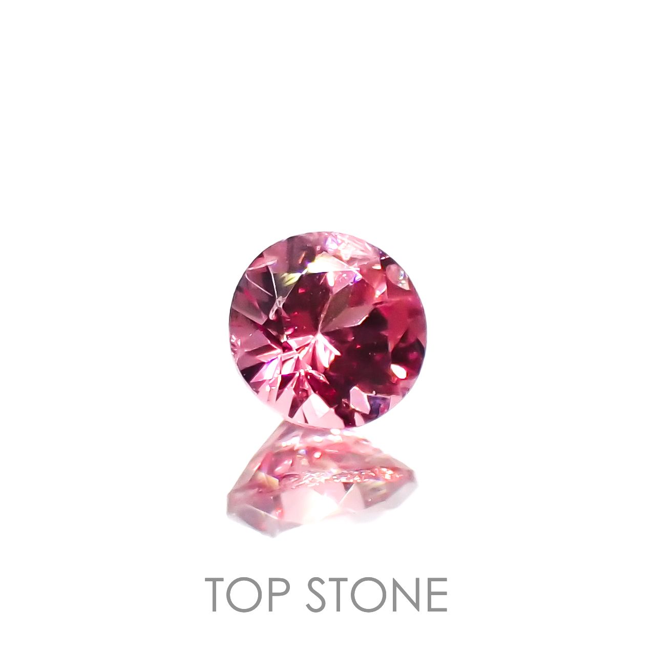 ホットピンクスピネル(宝石名ピンク・スピネル)タンザニア産 0.32ct 識別済[230120031]4.1x4.1mm前後