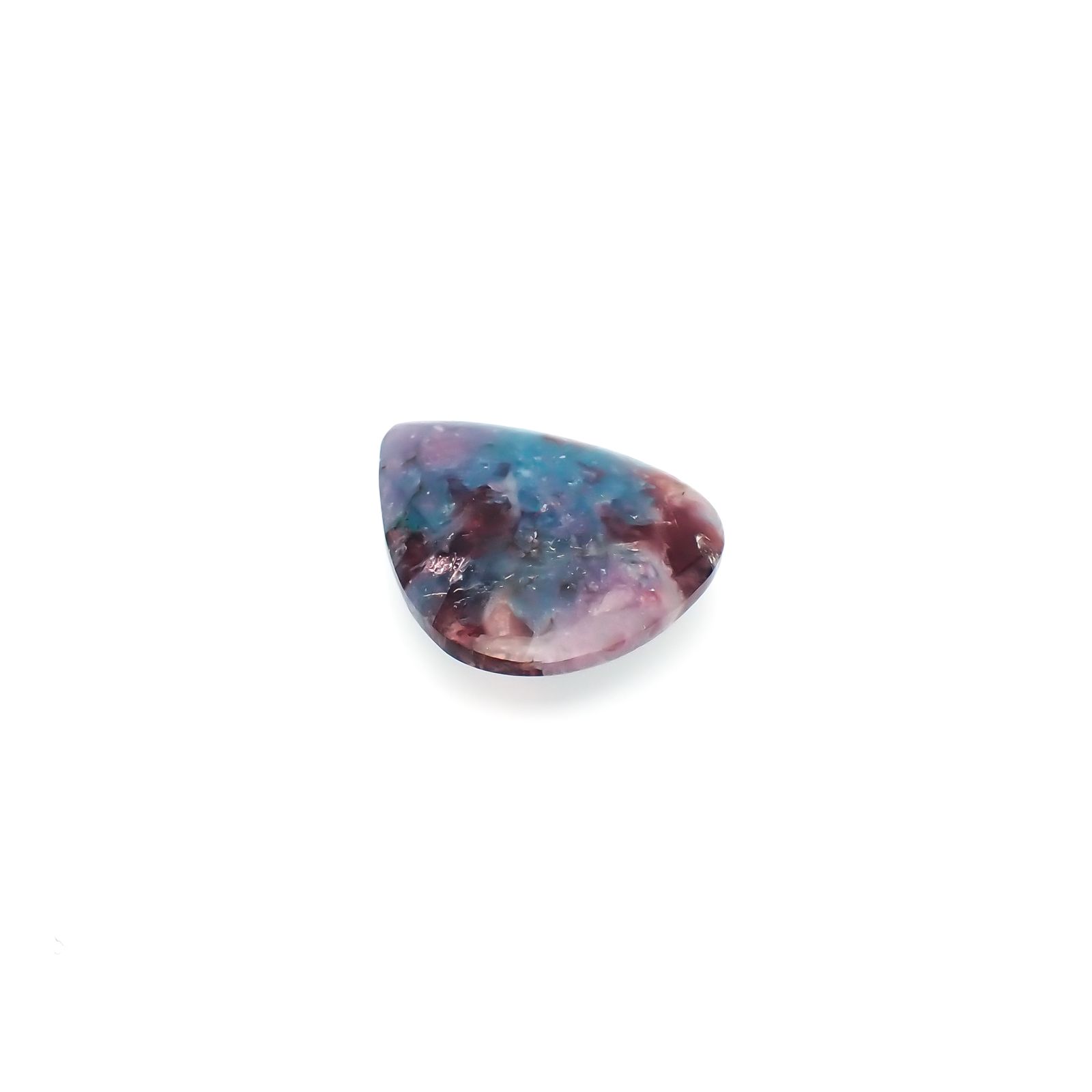 ◇リバーシブル・ペアセット◇バイカラーパライバトルマリンインクォーツ ブラジル産 14.37ct(2pcs合計)[231224452]17.8-18.0x14.2-14.4mm前後