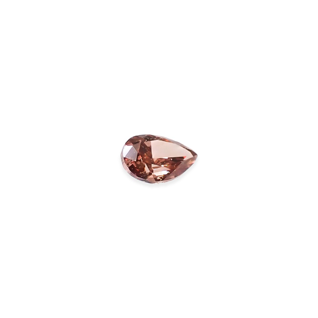 ピンクダイヤモンド(宝石名ダイアモンド VS-2/FANCY DEEP BROWNISH PINK) 0.033ct ソ付(AGT)[250129709]2.58x1.66mm前後