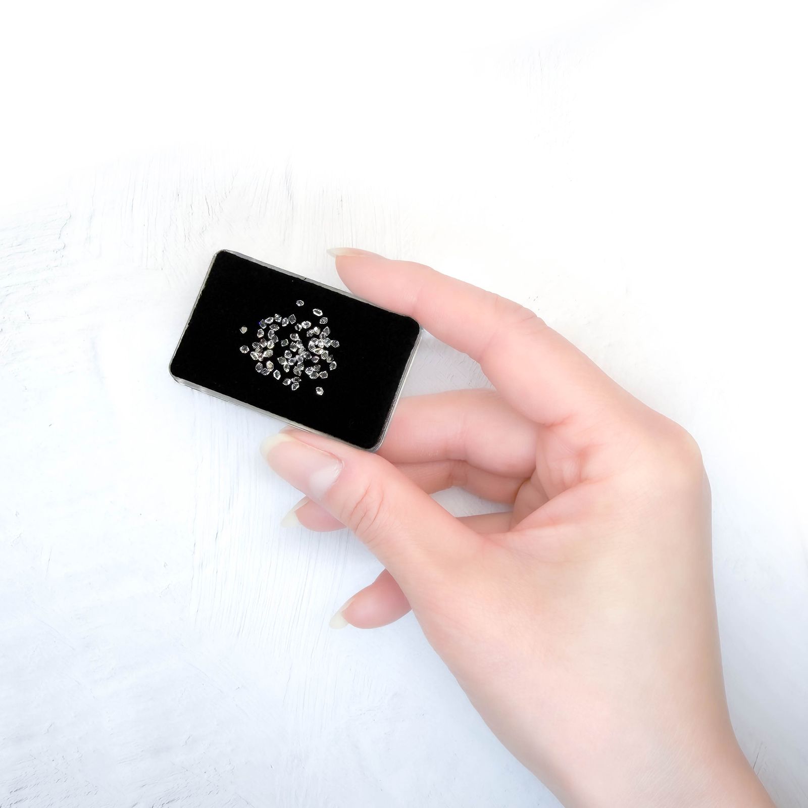 ◇メレセット◇ハーキマーダイヤモンド 原石 アメリカ・ニューヨーク州産 1.75ct / 1.7-2.5x1.2-1.7mm前後 [260231702]