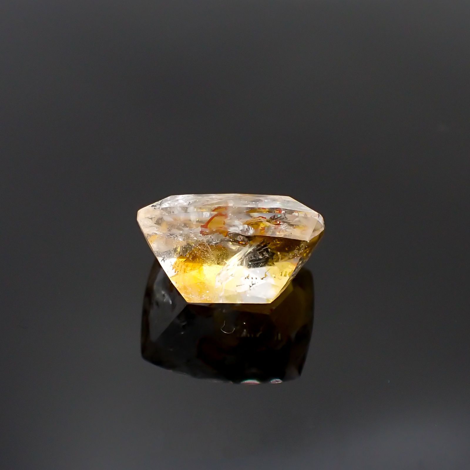 オーロラクォーツ ブラジル・ミナスジェライス産 16.80ct[220114369]18x14.3mm前後