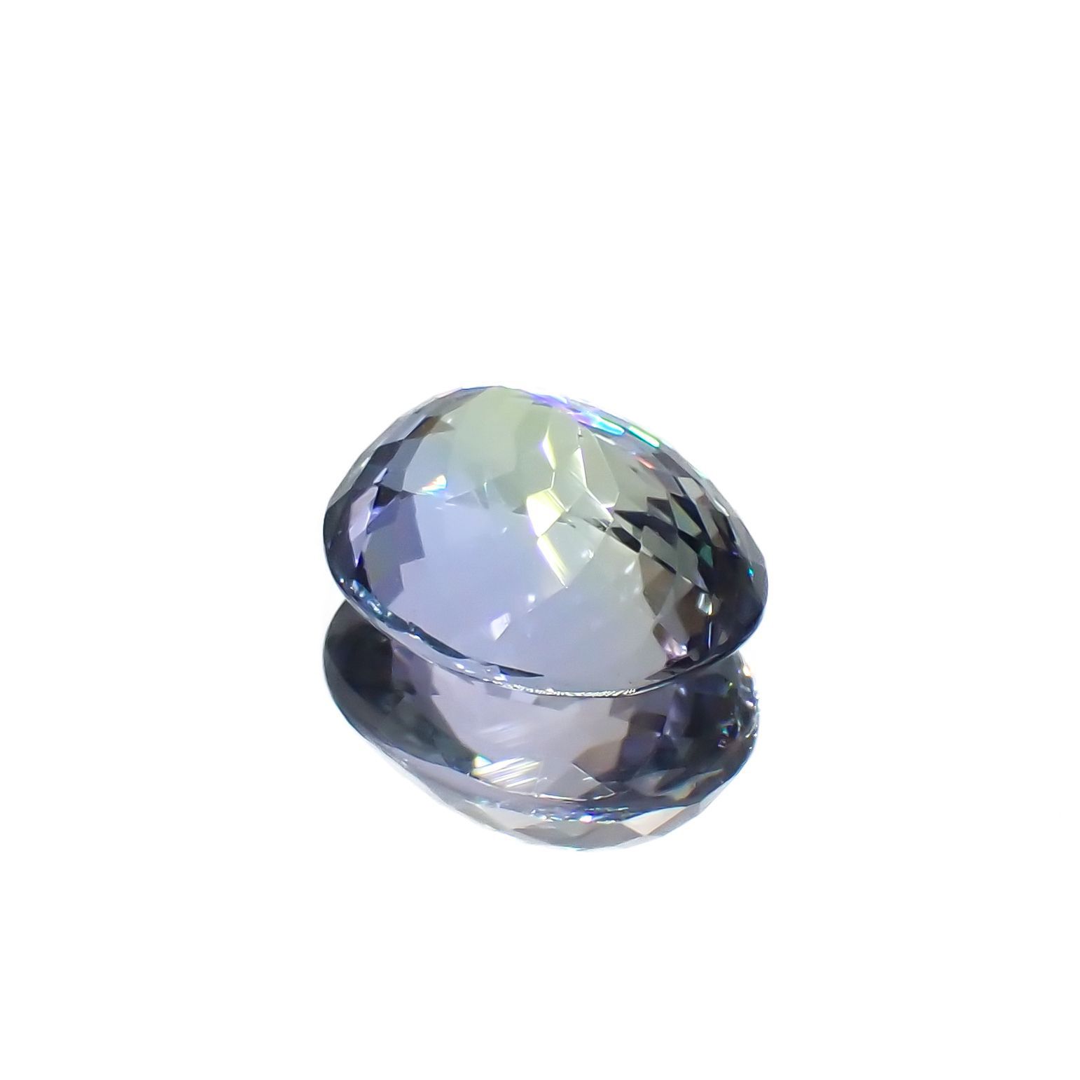 バイカラータンザナイト(宝石名ゾイサイト)タンザニア産 3.18ct 識別済[221119003]10x8.1mm前後