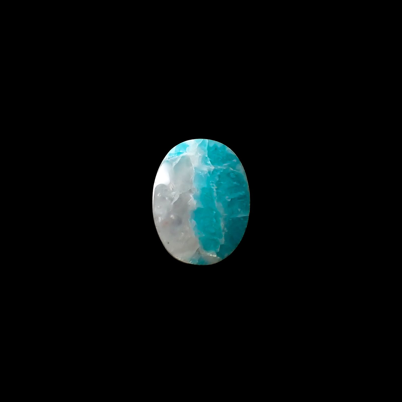 マトリックスアマゾナイト(アマゾナイトインクォーツ/フェルドスパー) ブラジル産 7.76ct[240226337]15.5x11.9mm前後