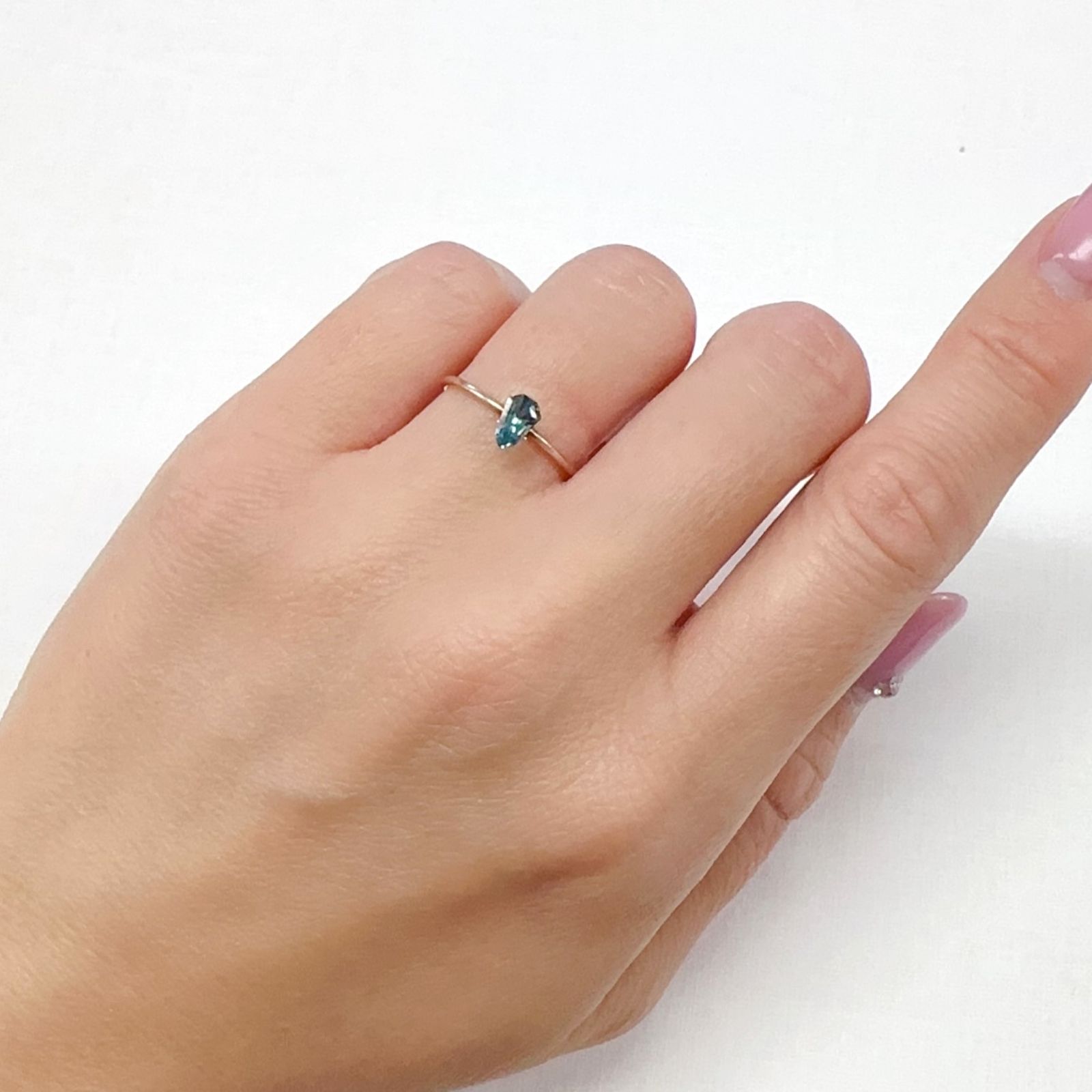 ◇カスタムカット◇ブルーコーネルピン タンザニア産 0.36ct[231224501]5.9x3.7mm前後