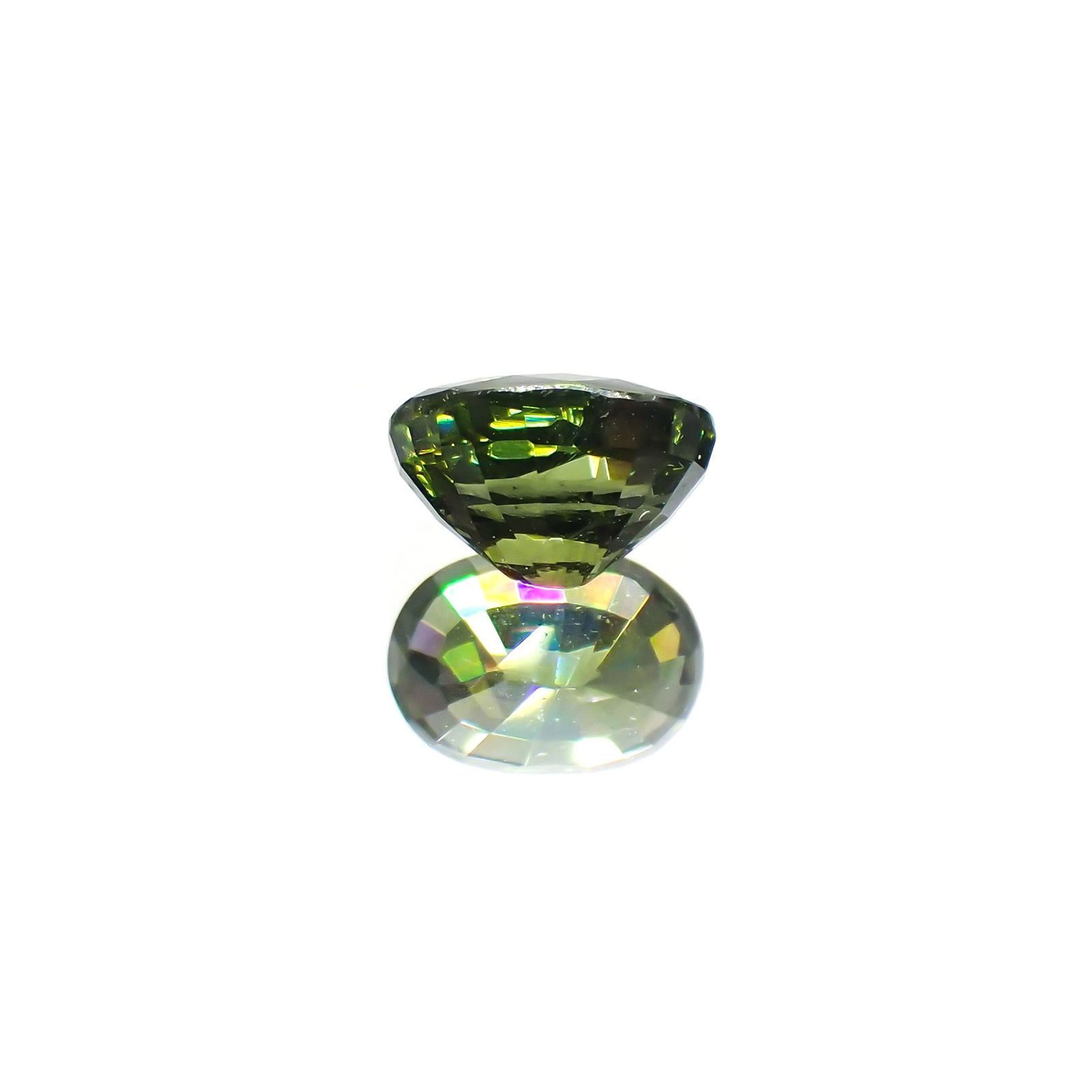 グリーンジルコン(宝石名ジルコン)スリランカ/カンボジア産 1.19ct 識別済[220114897]6.7x4.8mm前後