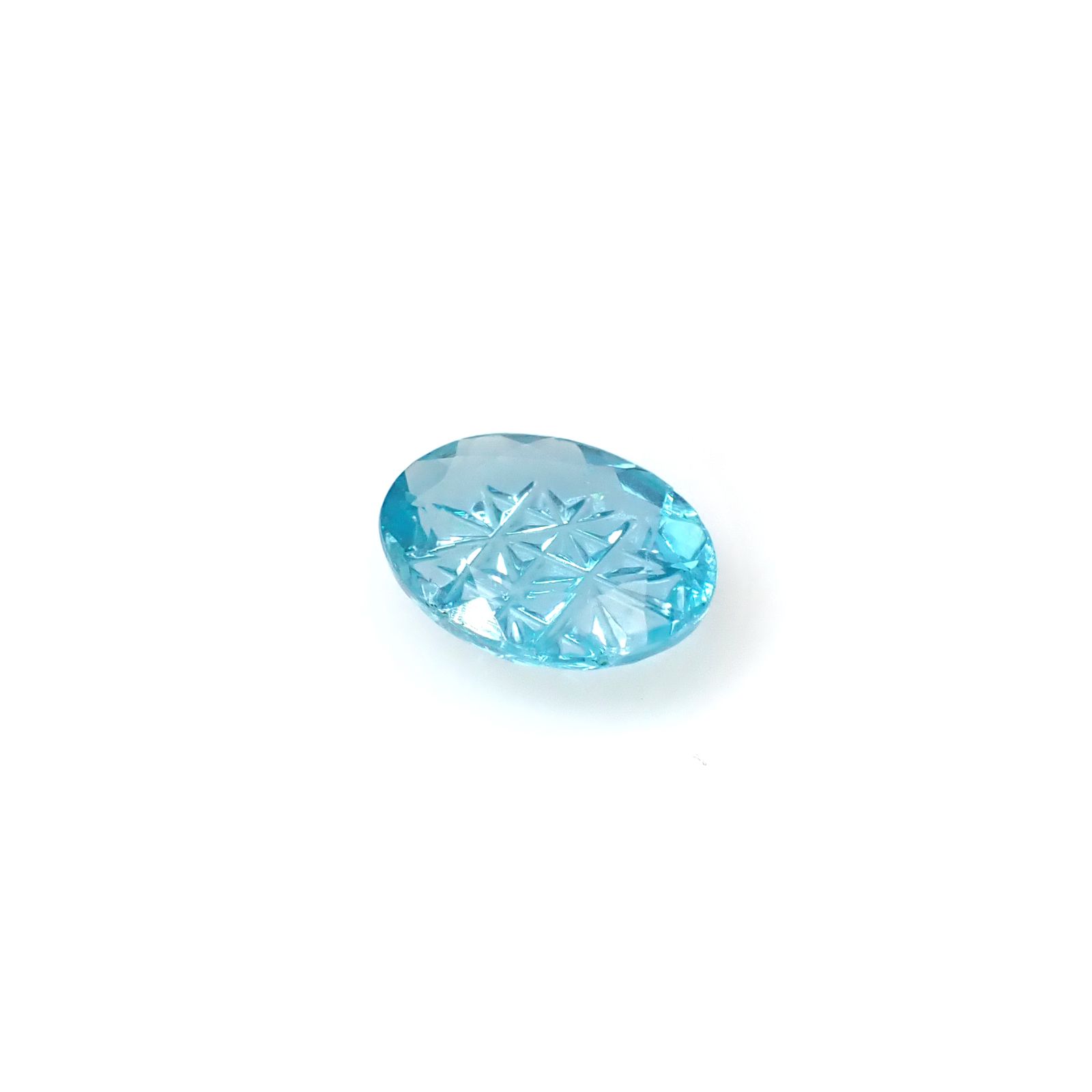 ◇甲州貴石切子Plus Three◇アパタイト カード付き(宝石名アパタイト)ブラジル産 1.99ct 識別済[250630488]10x7.9mm前後