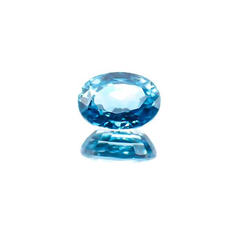 ブルージルコン(宝石名ジルコン)カンボジア産 2.14ct 識別済[231124187]7.9x5.9mm前後