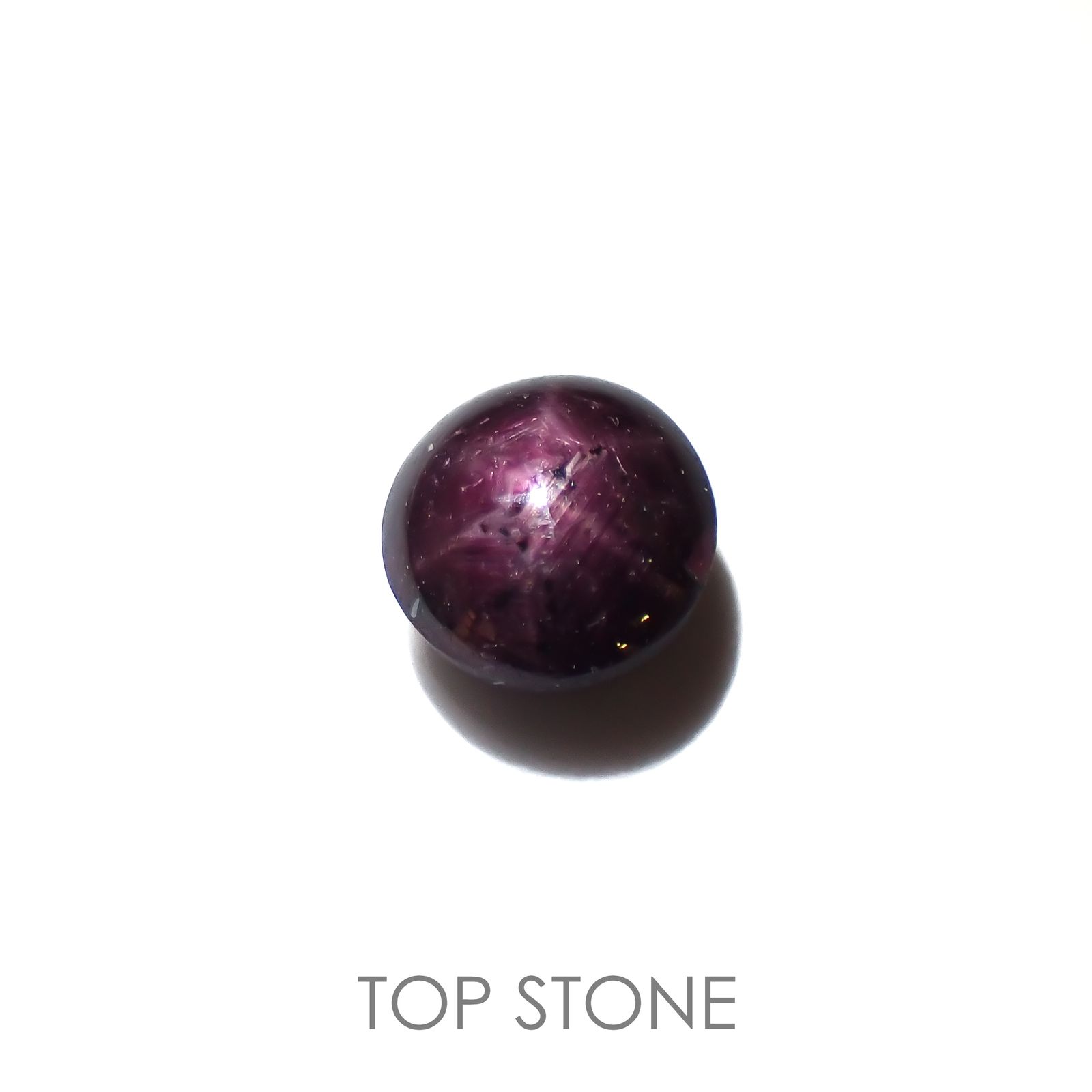 スタールビー(宝石名スター・ルビー)インド産 1.76ct 識別済[220616108]6.3x6.2mm前後