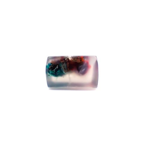 コッパークリソコラインカルセドニー インドネシア産 6.14ct / 13.8x8.3mm前後 [260932798]
