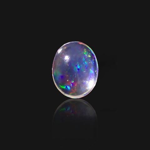 ウォーターオパール(宝石名ウォーター・オパール)メキシコ産 0.50ct 識別済[231124129]6.4x5.1mm前後