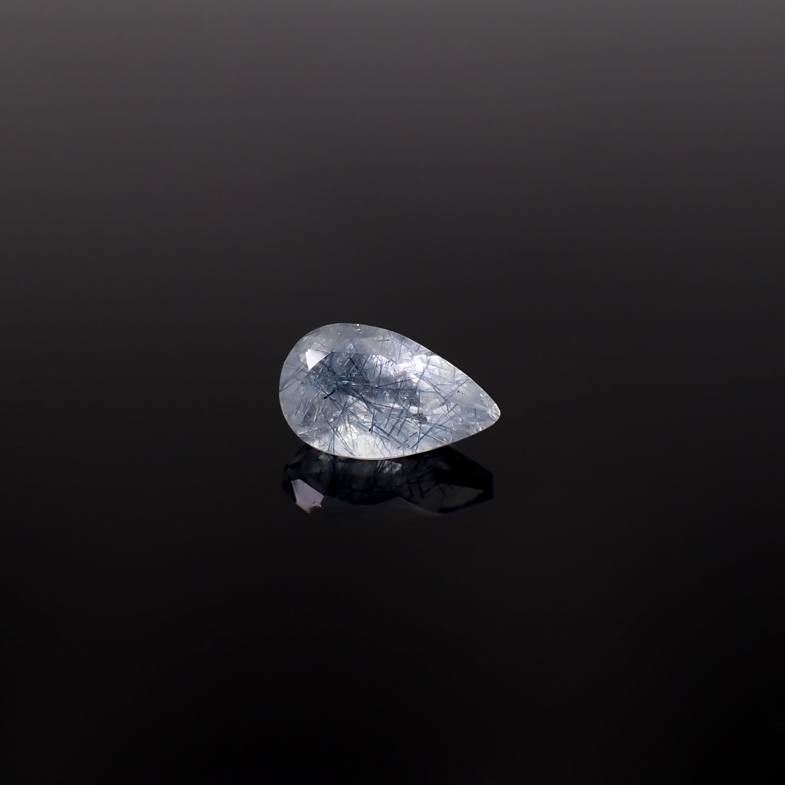 インディゴライトインクォーツ ブラジル産 1.62ct / 10.1x6.1mm前後 [260331839]