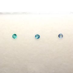 パライバトルマリン カラーグラデーション3pcsセット ブラジル産 0.097ct(3pcs合計)[230220491]2x2mm前後