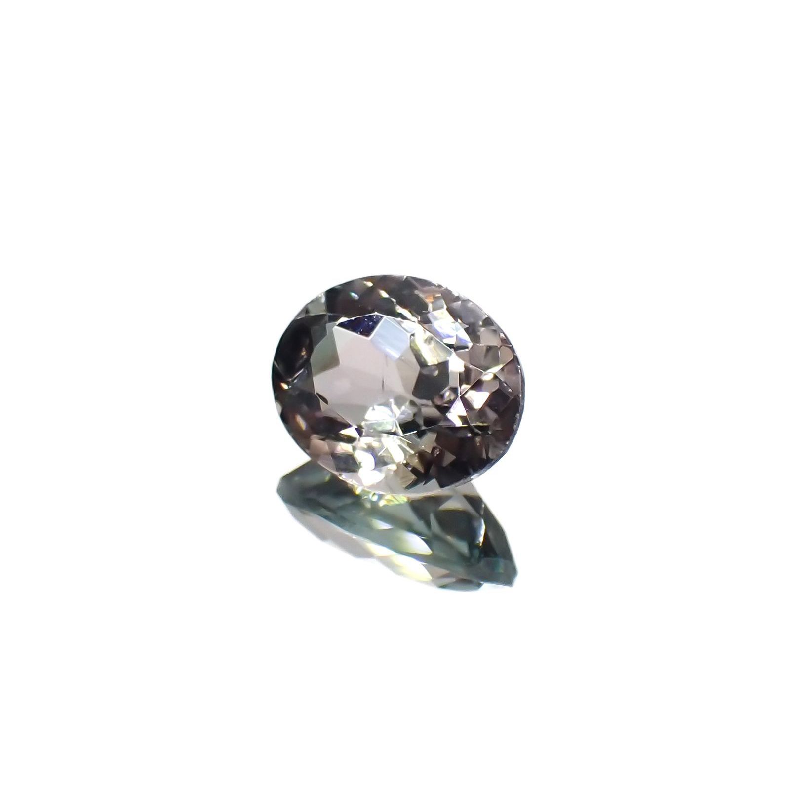 バイカラートルマリン(宝石名バイカラー・トルマリン)コンゴ民主共和国産 1.613ct ソ付(彩珠)[220717026]8.7x6.9mm前後