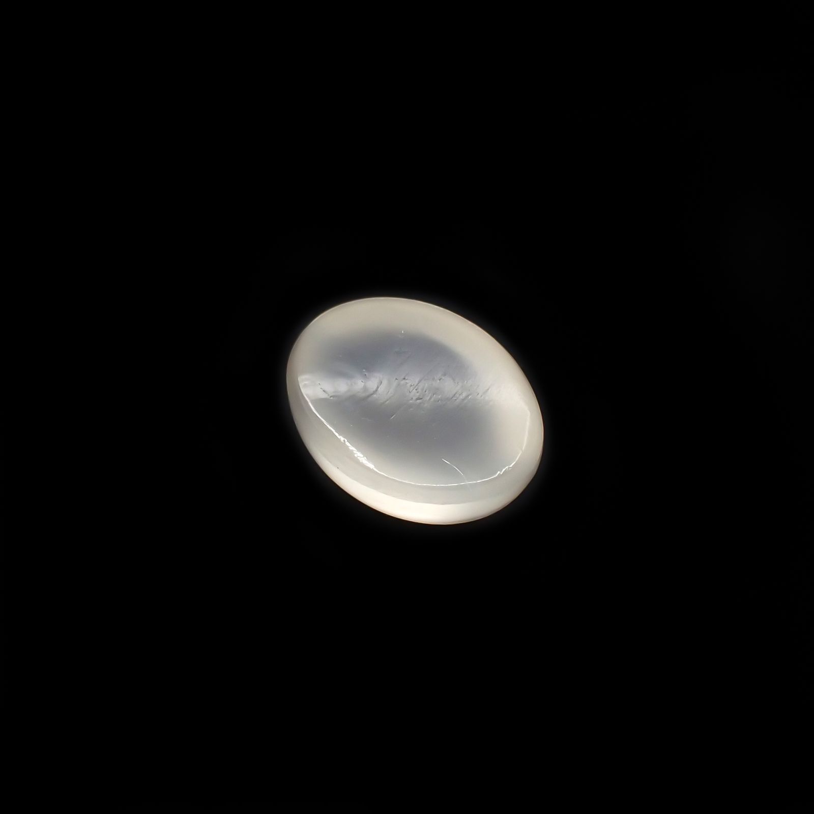 ムーンストーンキャッツアイ(宝石名ムーンストーン・キャッツアイ) インド産 1.34ct 識別済[210611339]8×6.1mm前後