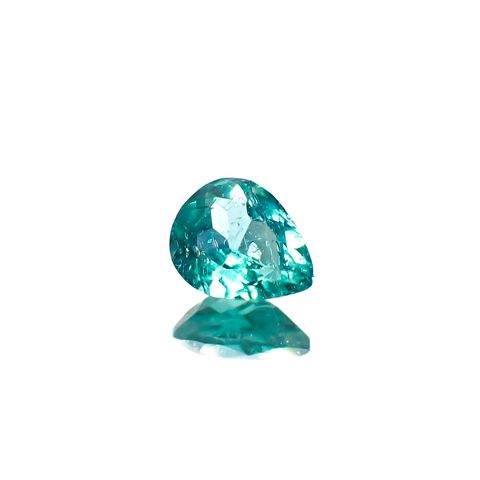 パライバトルマリン(宝石名トルマリン/別名パライバ・トルマリン)ブラジル・パライバ州バターリャ鉱山産 0.268ct ソ付(宝貴協)[240928742]4.9x3.98mm前後