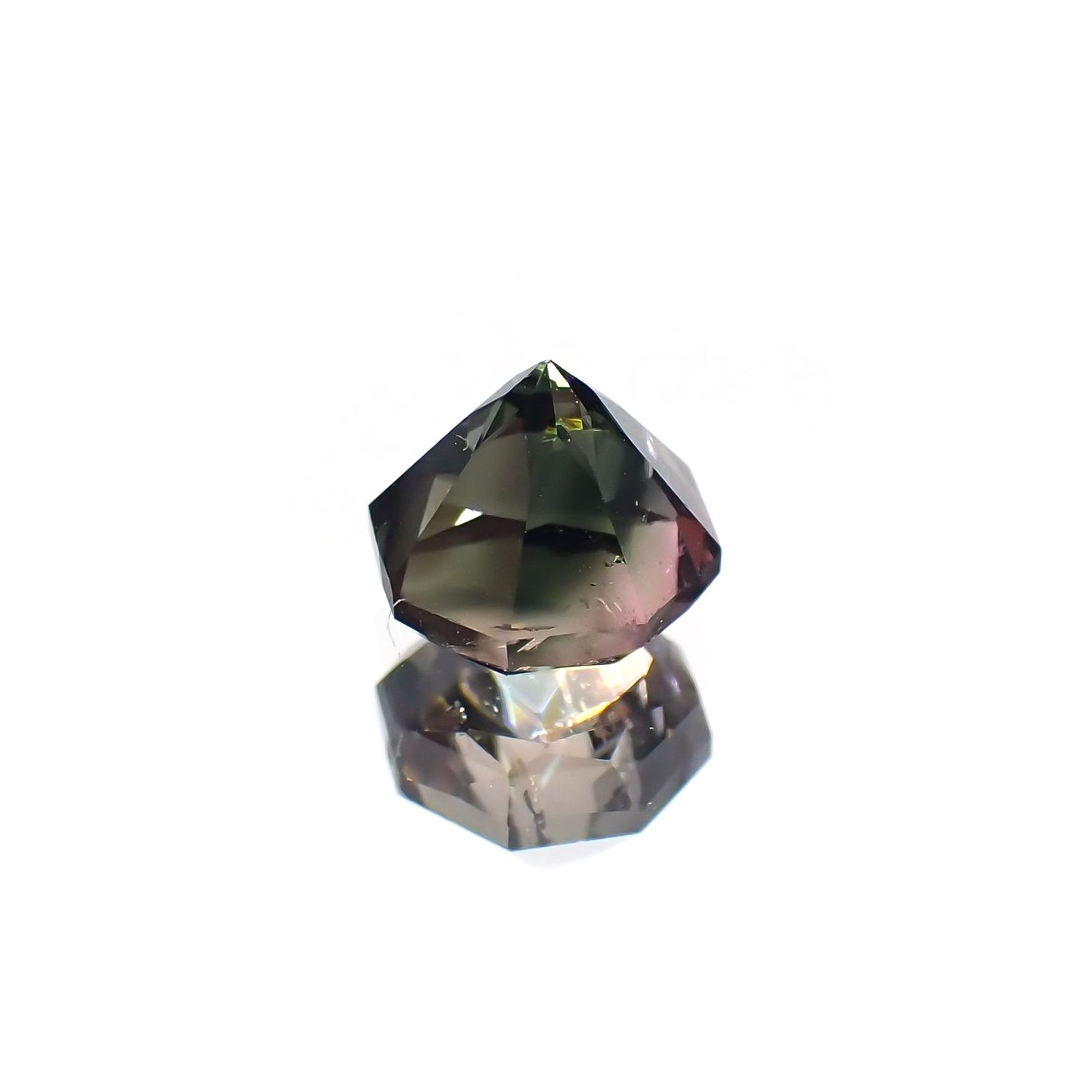 ◇オクタゴンカット◇バイカラートルマリンSA(宝石名バイカラー・トルマリン) ブラジル/アフリカ産 1.228ct ソ付(彩珠)[20129171]6.2×6.2mm前後
