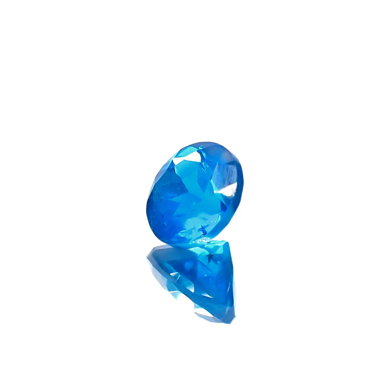 ネオンブルーアパタイト マダガスカル産 0.53ct[231224995]4.9x4.9mm前後