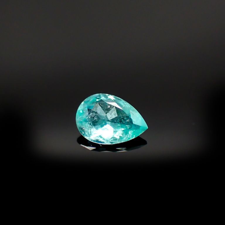 パライバトルマリン(宝石名トルマリン/別名パライバ・トルマリン) ブラジル・キントス鉱山産 0.339ct ソ付(宝貴協)[210711760]6.0×4.2mm前後
