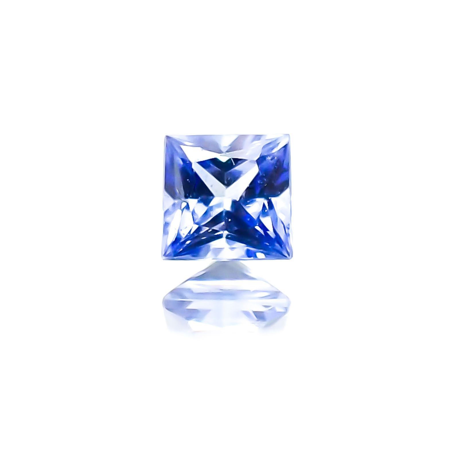 ◇プリンセスカット◇サファイア(宝石名サファイア) スリランカ産 0.14ct 識別済[20117894]2.7×2.7mm前後