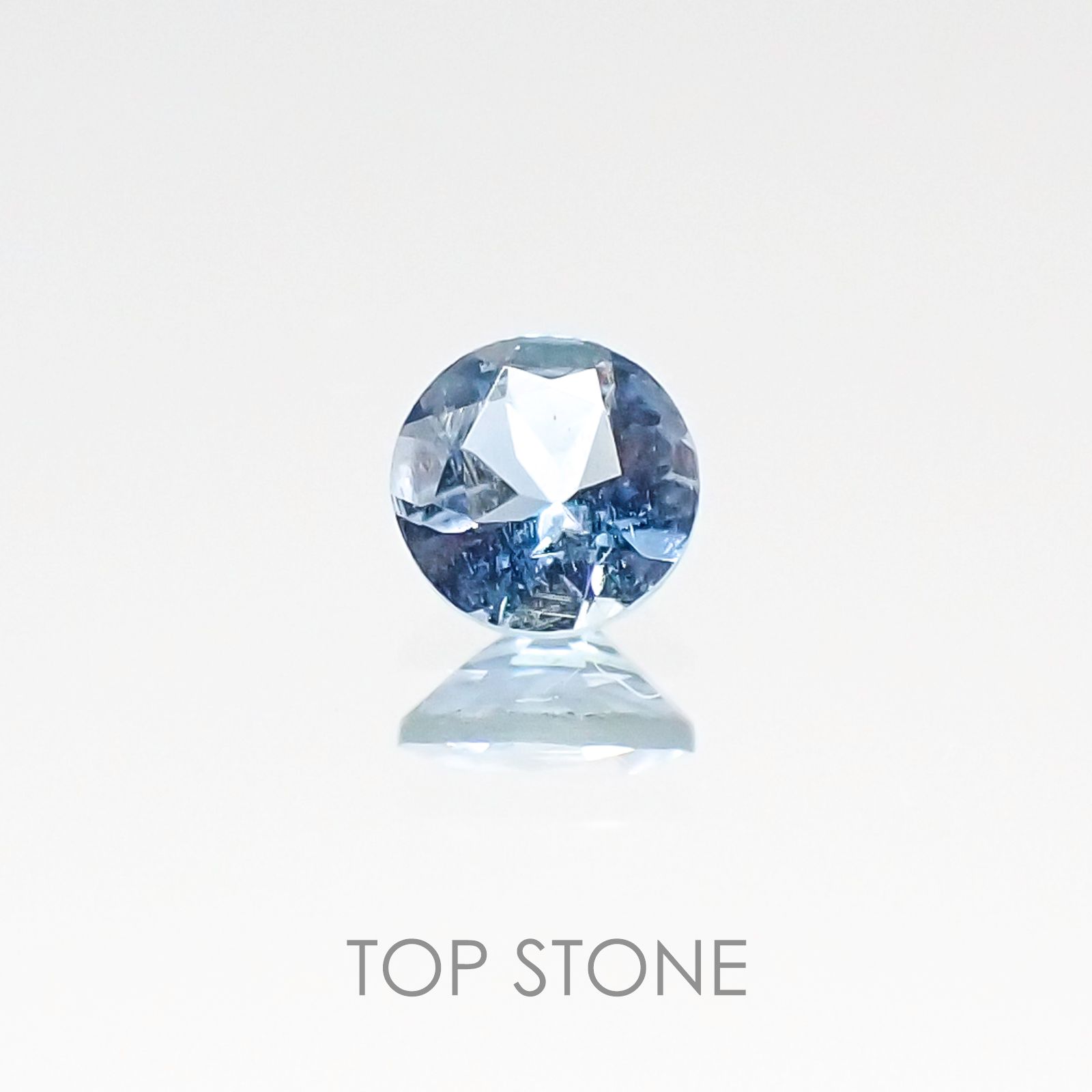 アクアマリン サンタマリアカラー(宝石名アクアマリン) モザンビーク産 0.12ct 識別済[20107047]3.4×3.4mm前後