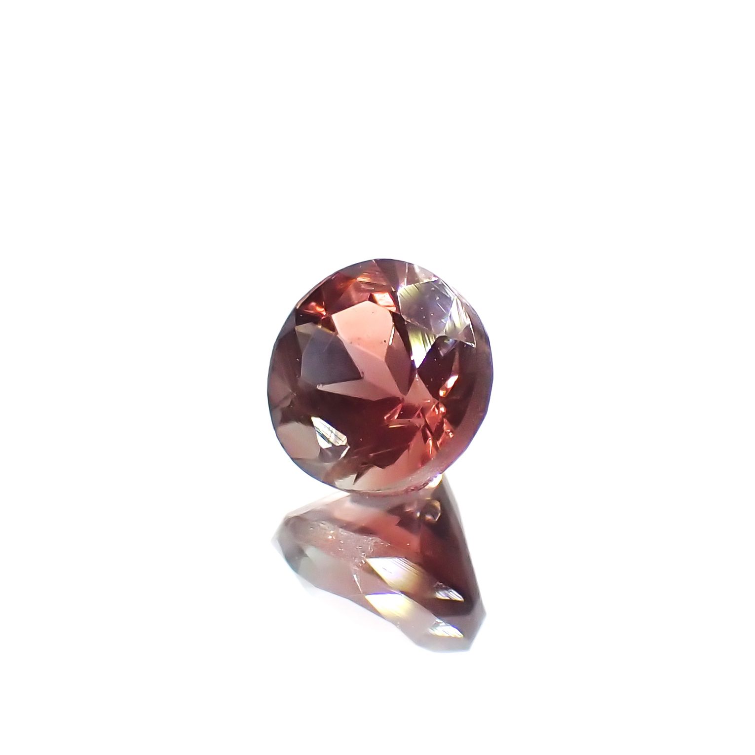 バイカラーオレゴンサンストーン(宝石名バイカラー・ラブラドライト)アメリカ・オレゴン州産 0.56ct 識別済[230722719]5.1x5.1mm前後