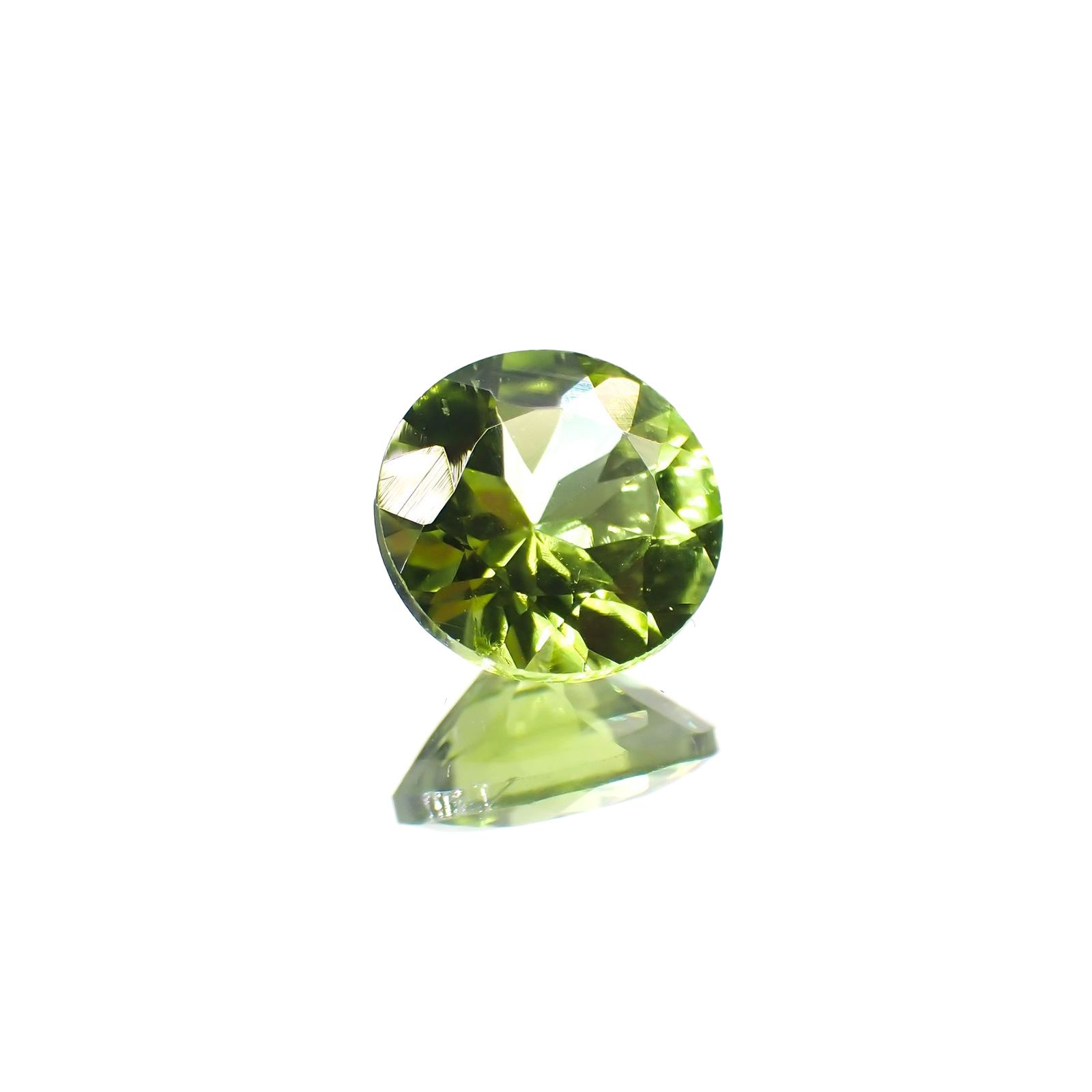 ペリドット(宝石名ペリドット) パキスタン産 識別済 1.28ct / 7.1x7.1mm前後 [260713086]