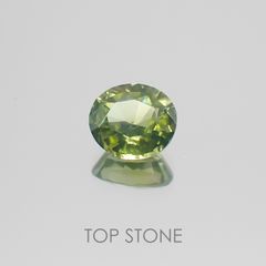 グリーンジルコン(宝石名ジルコン) スリランカ・カンボジア産 1.19ct 識別済[21038614]6.5×5.9mm前後