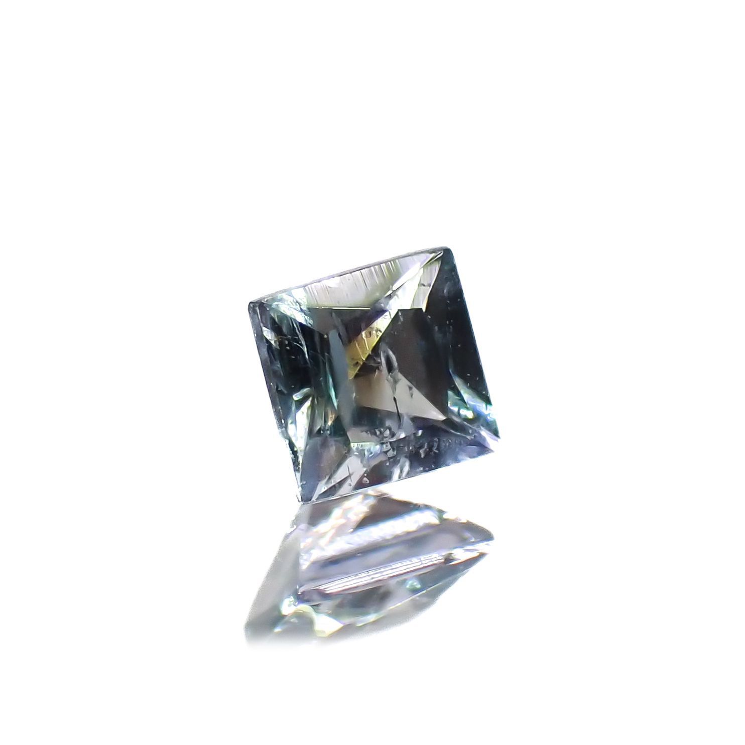 ◇プリンセスカット◇ブルーグリーンコーネルピン(宝石名コーネルピン)タンザニア産 0.068ct 識別済[221219240]2x1.9mm前後