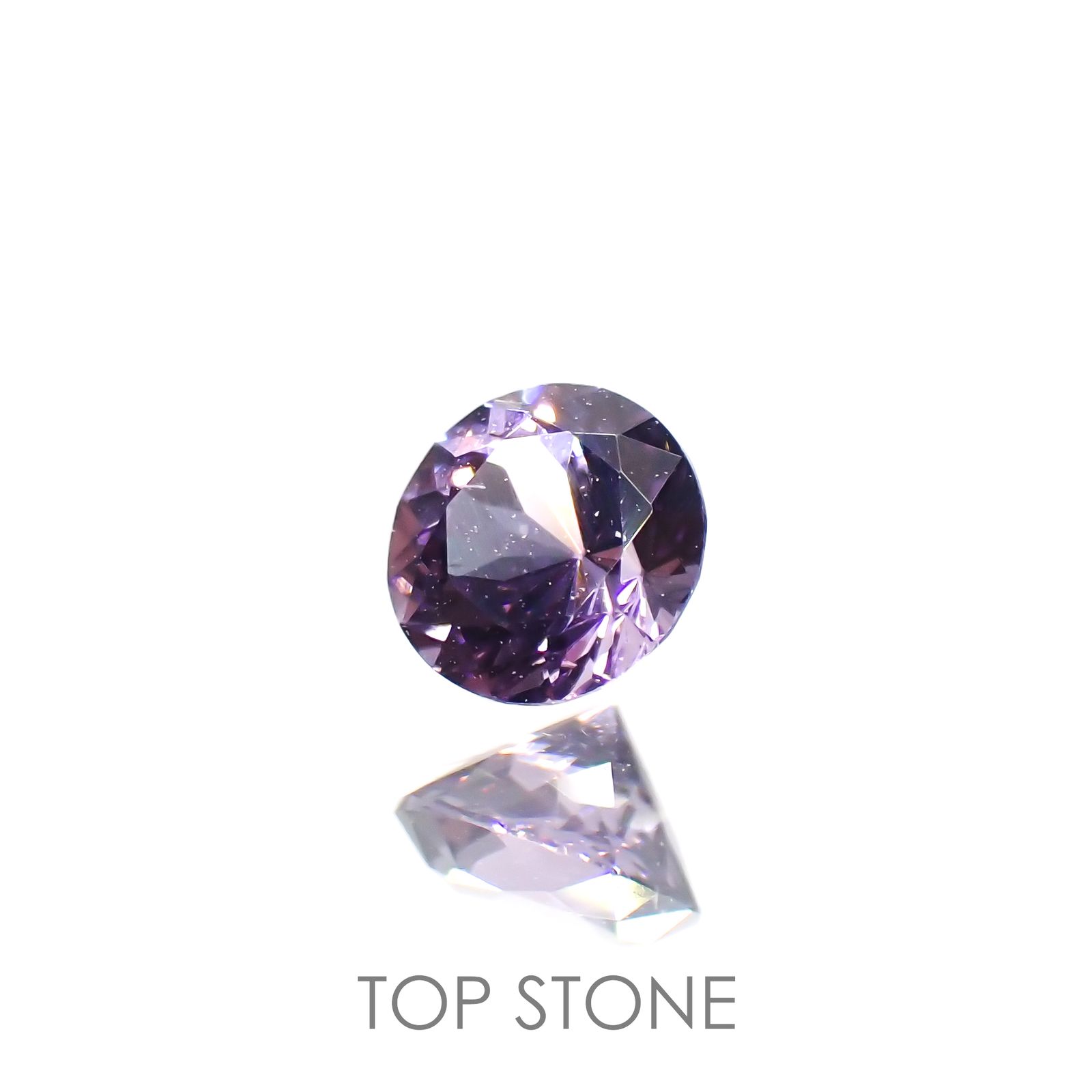 ラベンダーピンクスピネル(宝石名スピネル)ビルマ/マダガスカル産 0.25ct 識別済[220114550]3.7x3.7mm前後