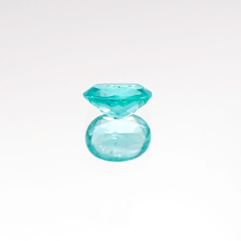 パライバトルマリン(宝石名トルマリン/別名パライバ・トルマリン) ブラジル・キントス鉱山産 0.163ct ソ付(宝貴協)[20106455]4.0×3.0mm前後