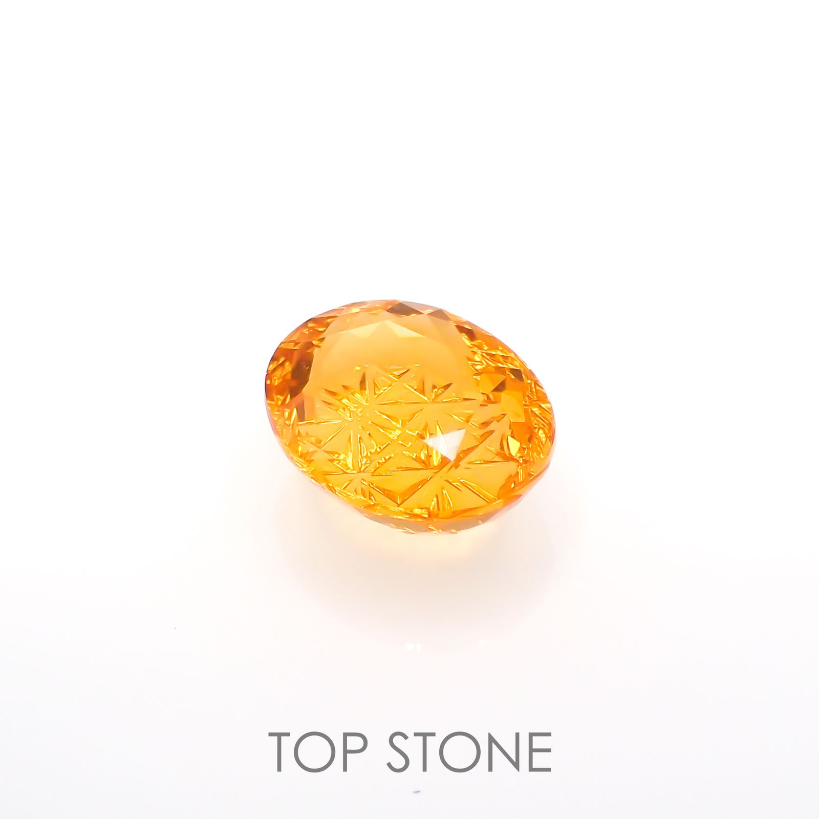 ◇甲州貴石切子Plus Three◇ファイヤーオパール カード付き(宝石名ファイヤー・オパール)メキシコ産 2.07ct 識別済[220114599]10.4x8.4mm前後