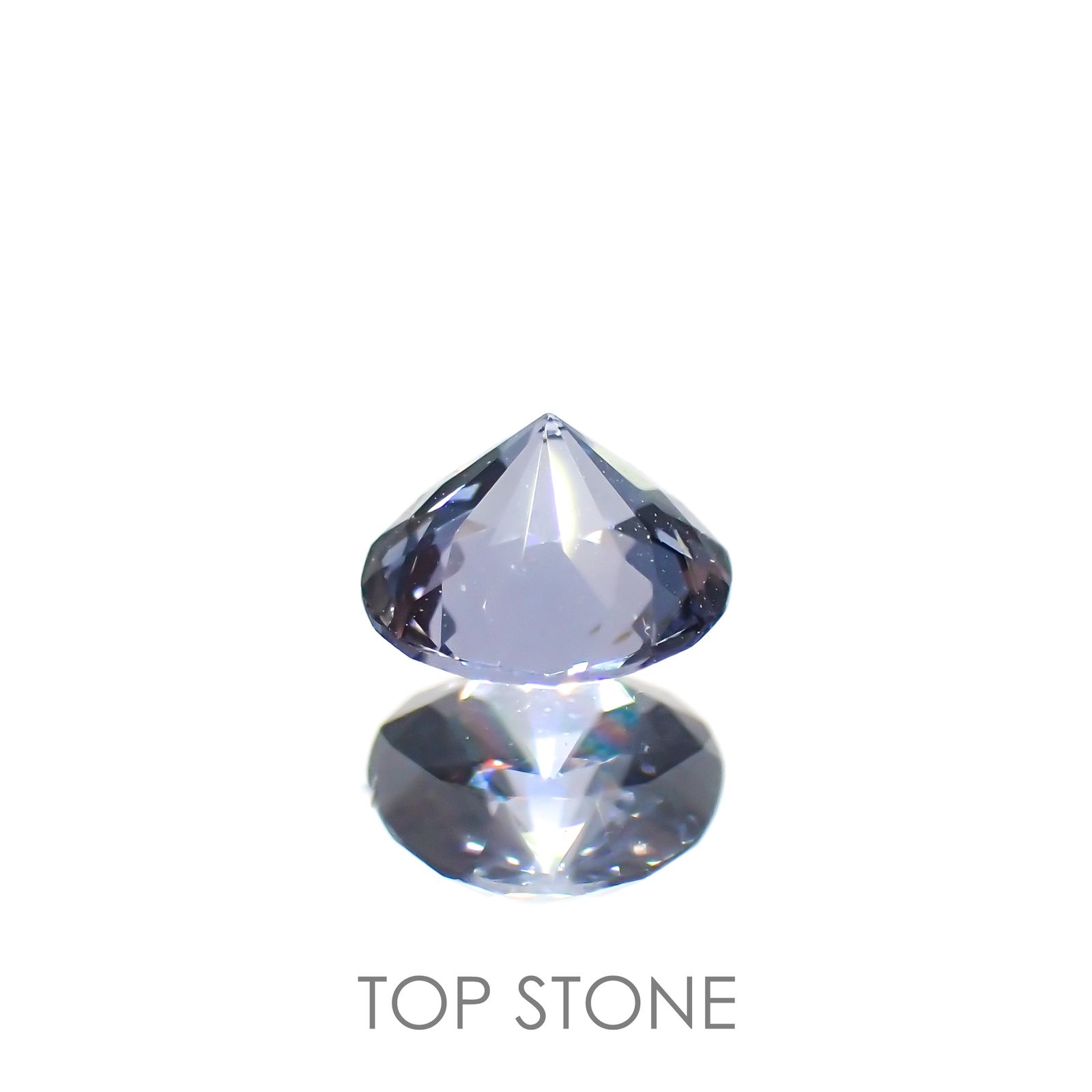 グレイッシュブルースピネル(宝石名スピネル) ビルマ産 0.57ct 識別済[210913464]5.2×5.2mm前後
