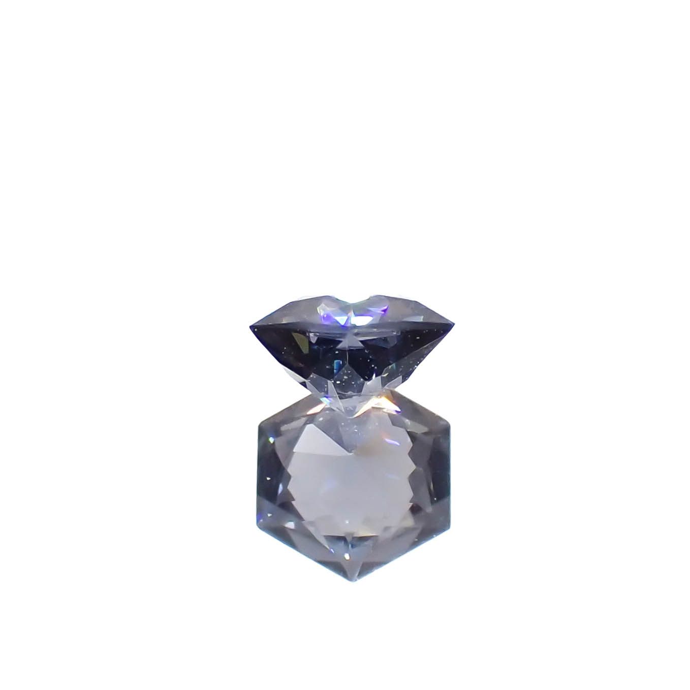 ◇ヘキサゴンカット◇バイオレットスピネル(宝石名スピネル)ビルマ/マダガスカル産 0.44ct 識別済[230220669]4.7x4.6mm前後