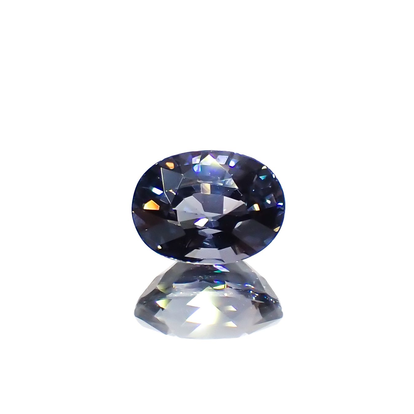 バイオレットスピネル(宝石名スピネル)ビルマ/マダガスカル産 1.45ct 識別済[230421740]7.5x5.6mm前後