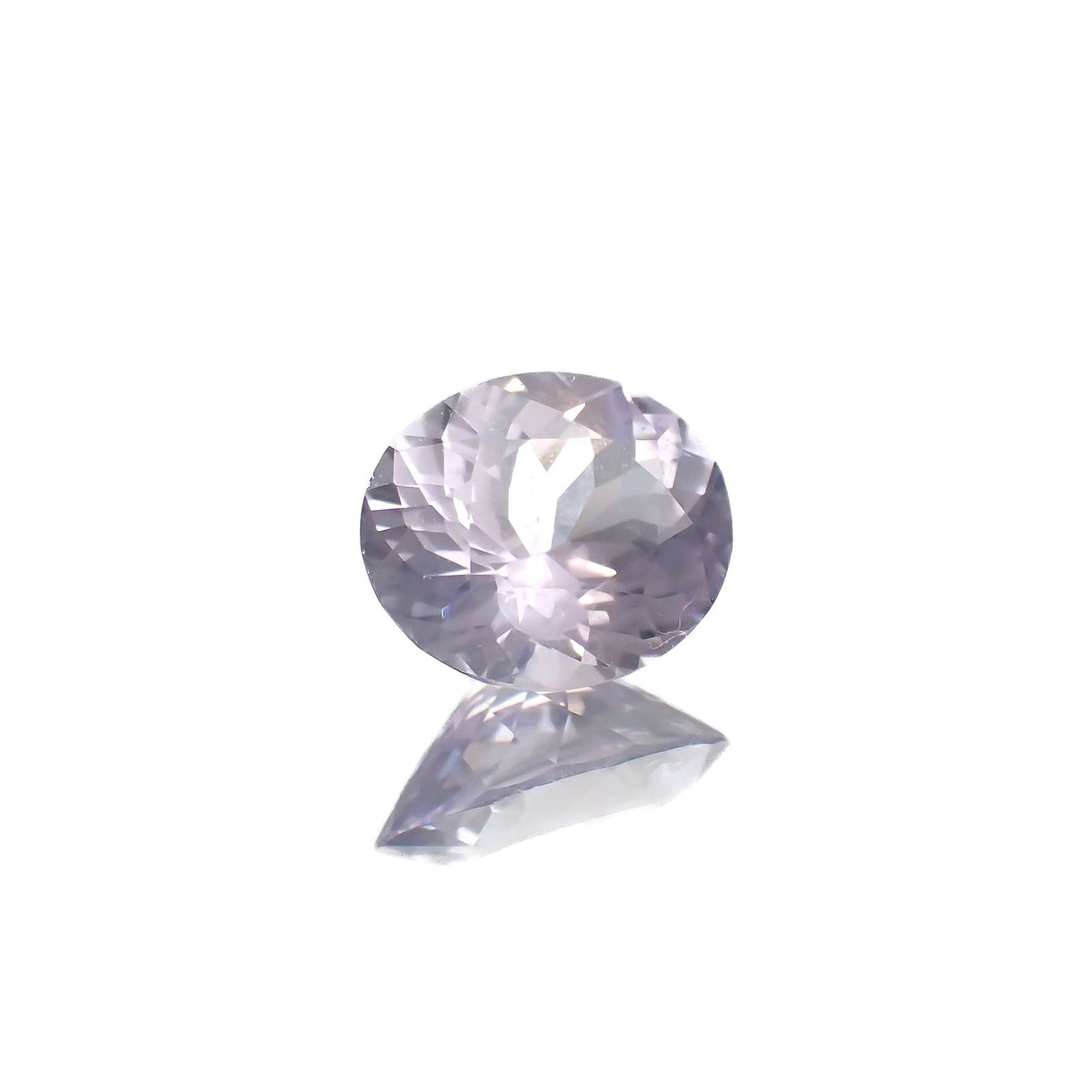 ラベンダーサファイア(宝石名サファイア)スリランカ/マダガスカル産 0.61ct 識別済[250817482]5.8x4.9mm前後