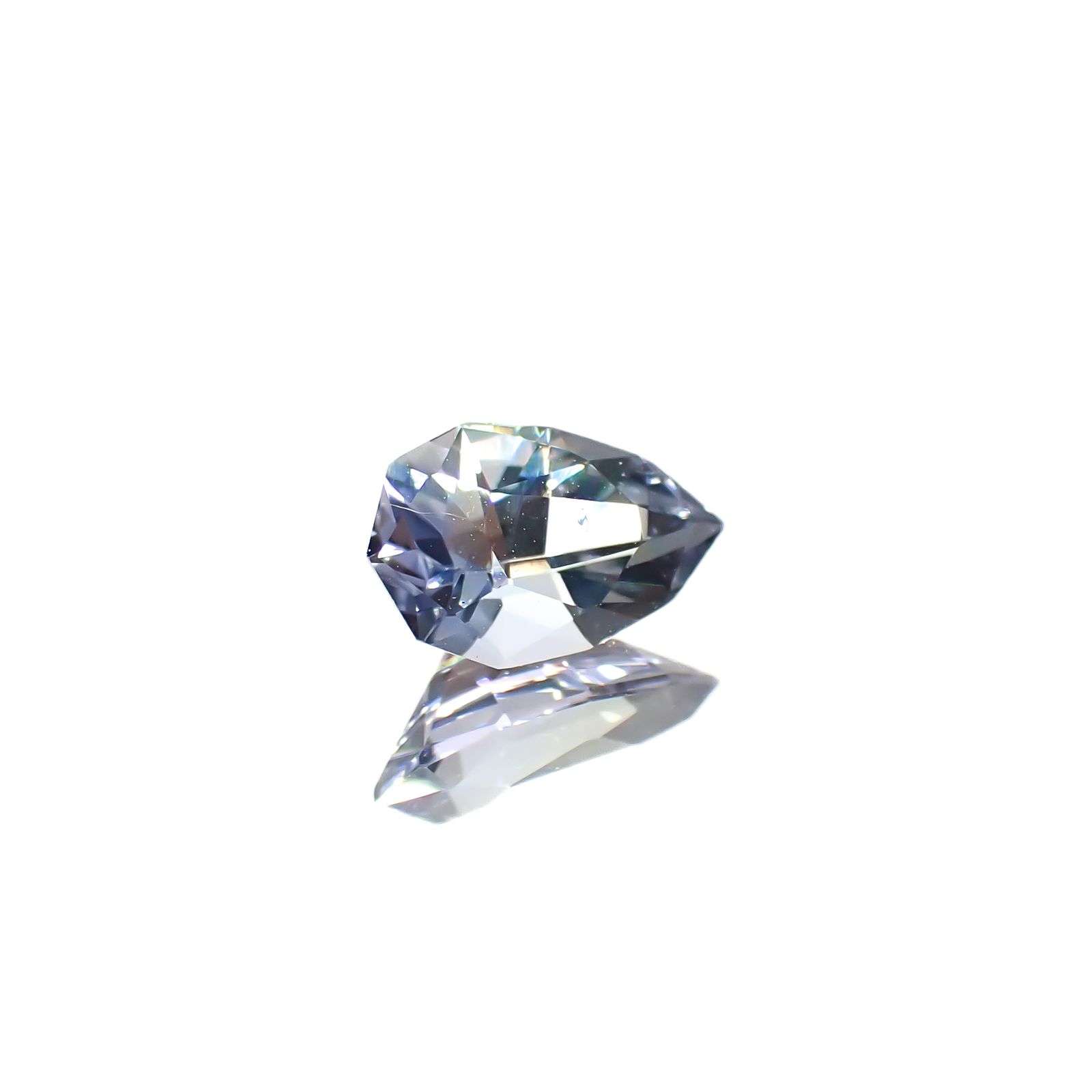 ◇カスタムカット◇バイカラータンザナイト 非加熱 タンザニア産 0.55ct [241029375]7x4.5mm前後