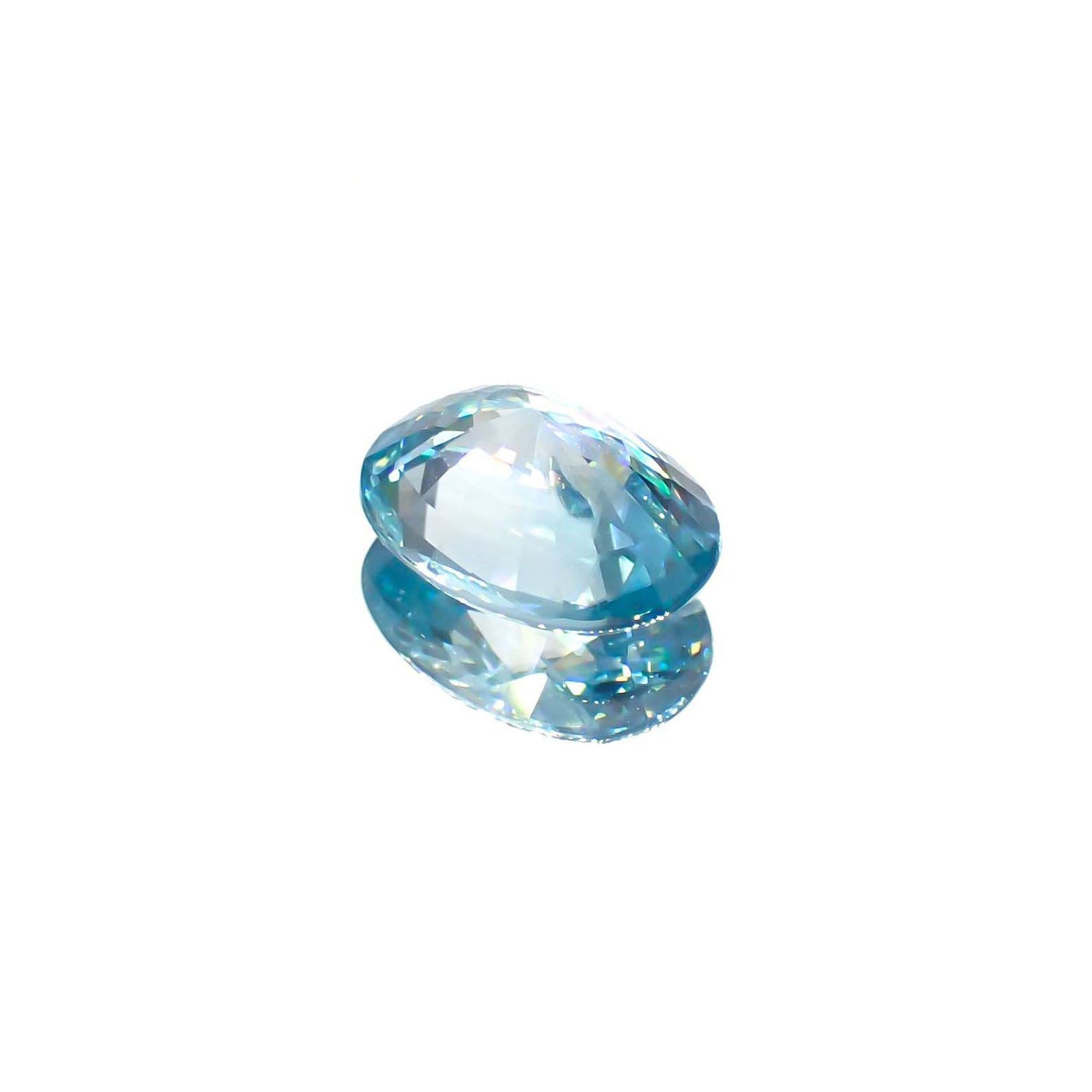 バイカラーブルージルコン カンボジア産 1.79ct [251018646]8x6.1mm前後