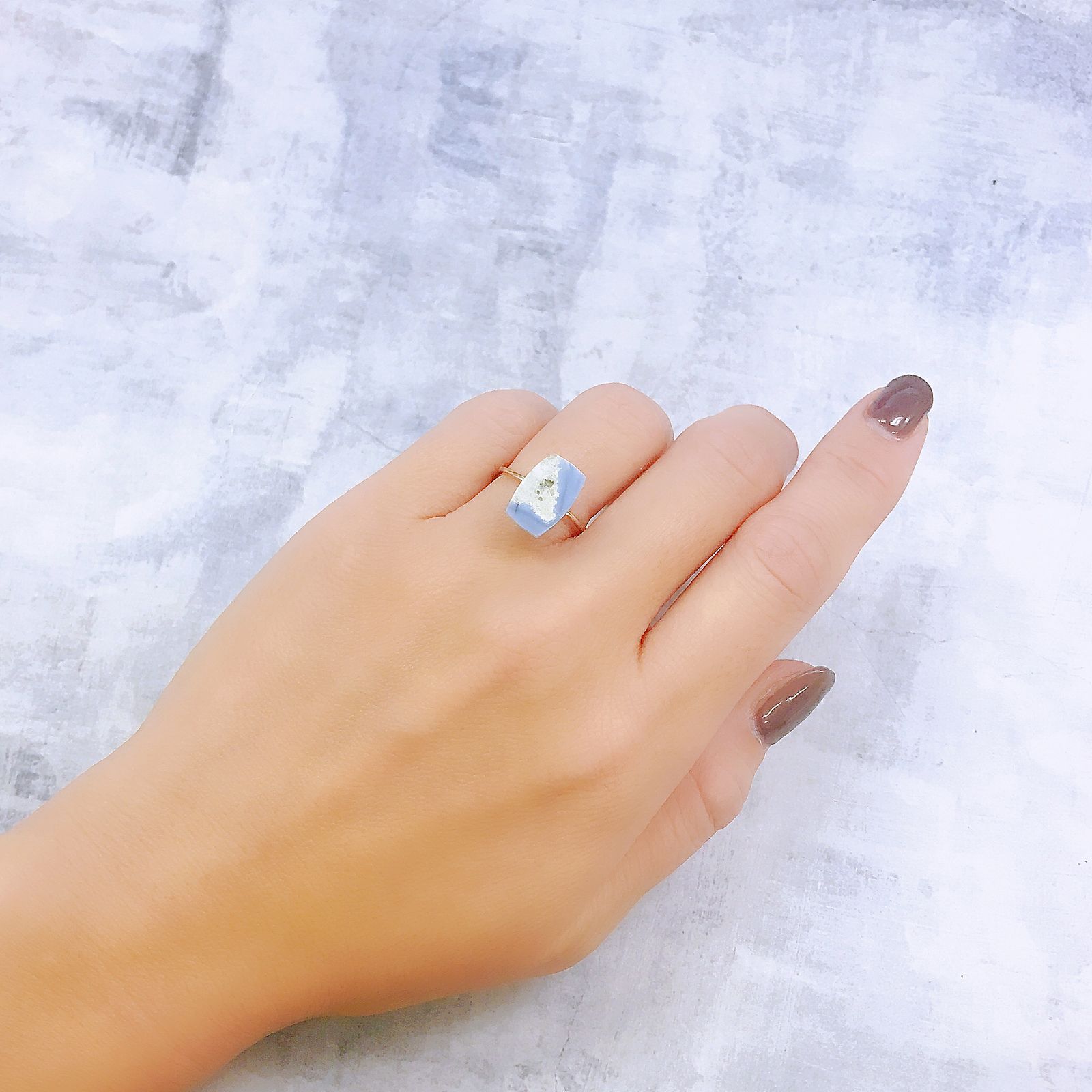 マトリックスブルーオパール アメリカ・オレゴン州産 2.58ct[220917815]12.5x8.3mm前後